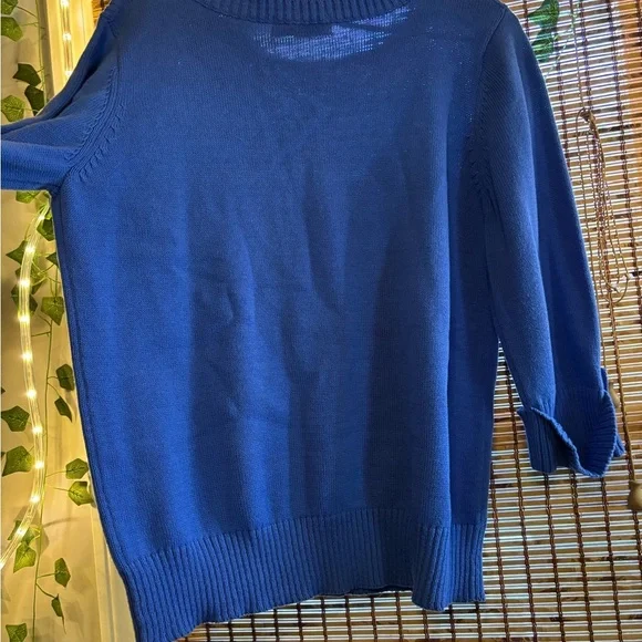 Karen Scott Purple Knit Sweater Silver Button Detail Women’s XL - Picture 11 of 11